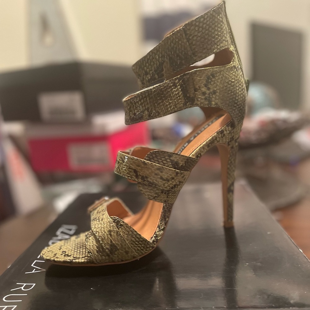 Green Snakeskin Sandal